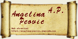 Angelina Peović vizit kartica